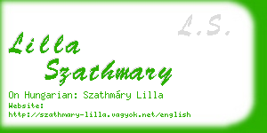 lilla szathmary business card